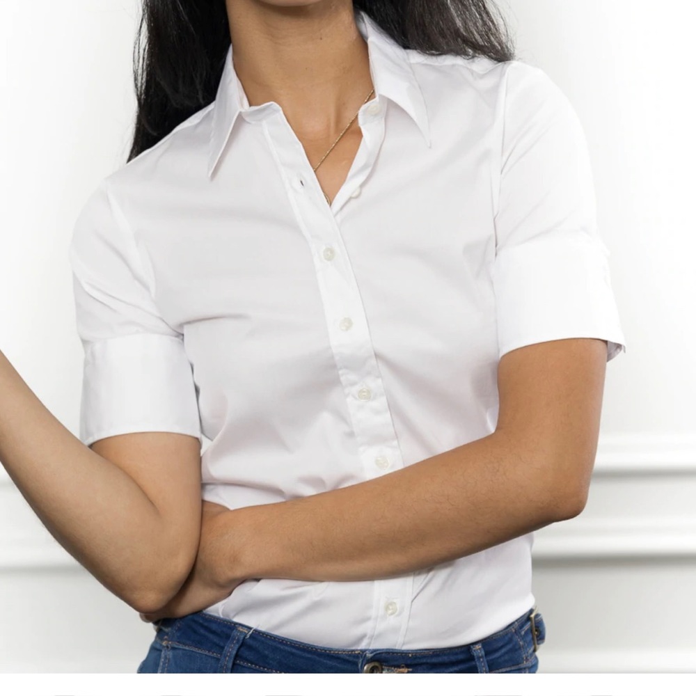 “The Short Sleeve Shirt” Size Small in White